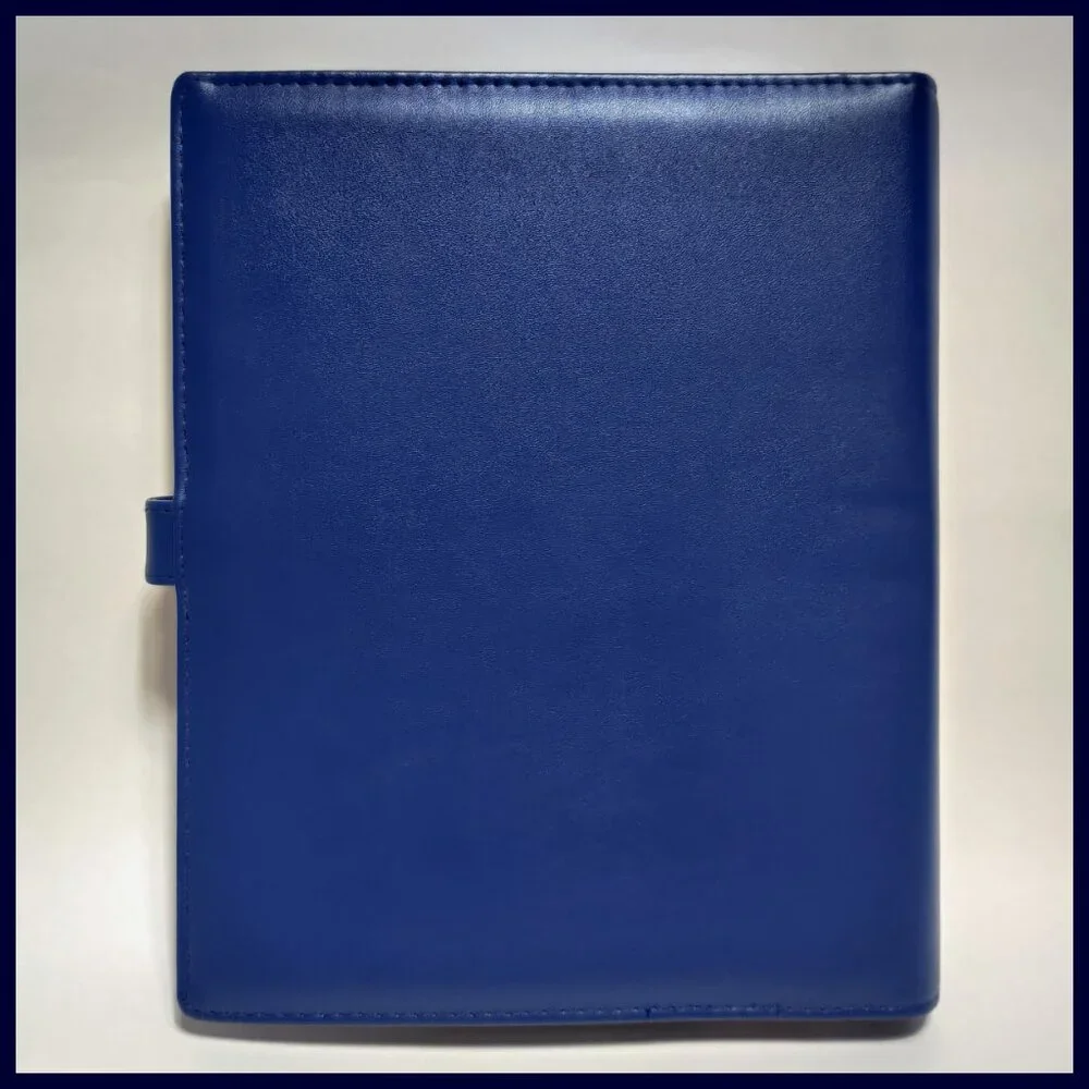 Recollections 6-Ring Planner Binder with Month Tab Dividers - Blue Faux Leather